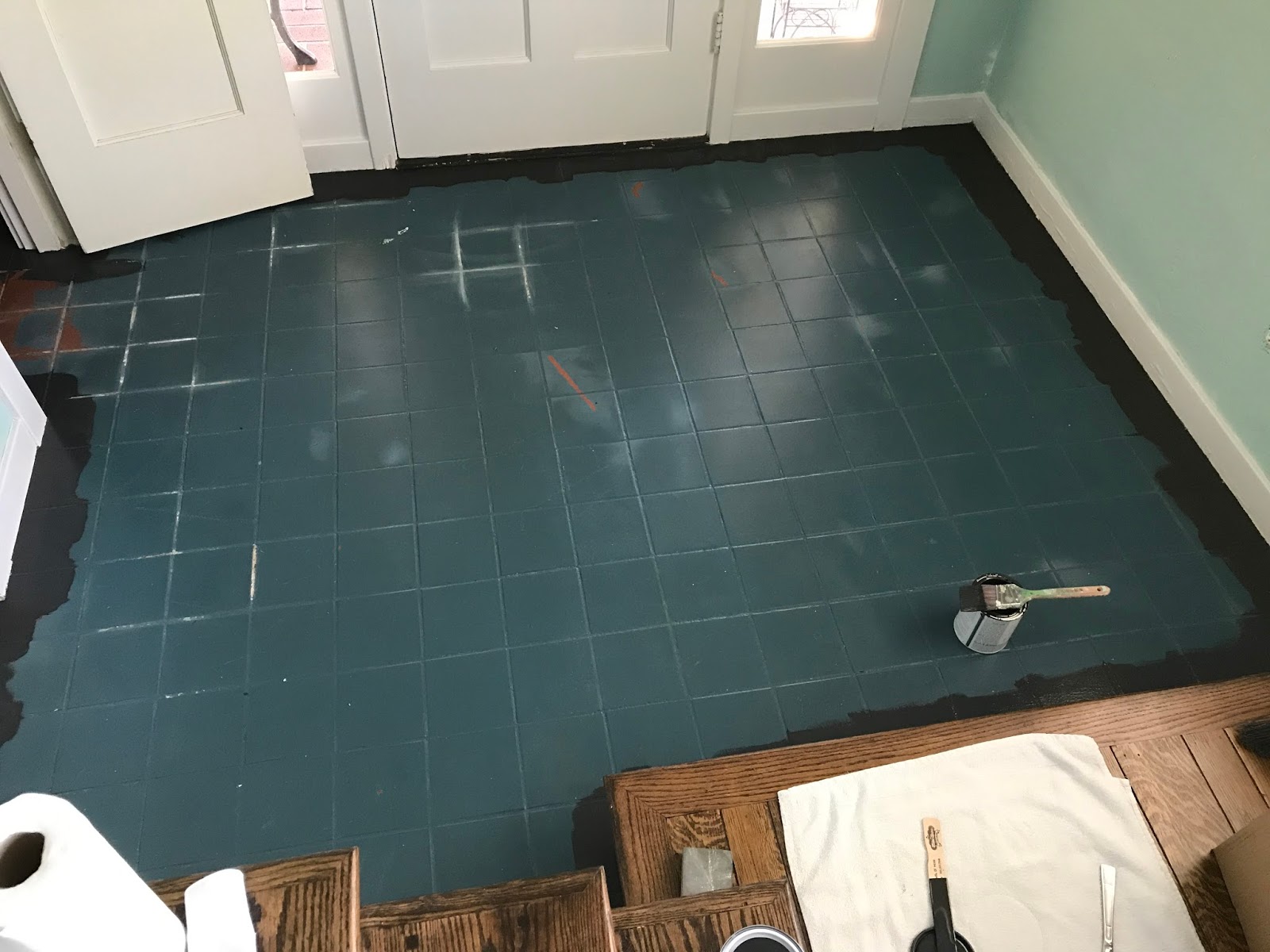 How to Paint and Stencil Tile with Chalk Paint Barnaclebutt