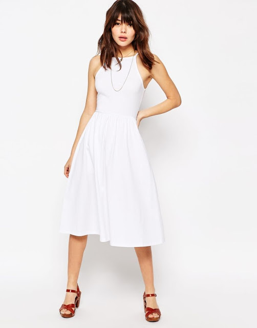 Vestido blanco de vuelo de Asos Little White Dress