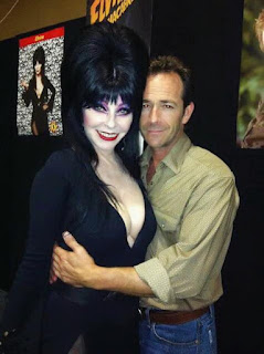 Elvira with Luke Perry Elvira with Luke Perry
