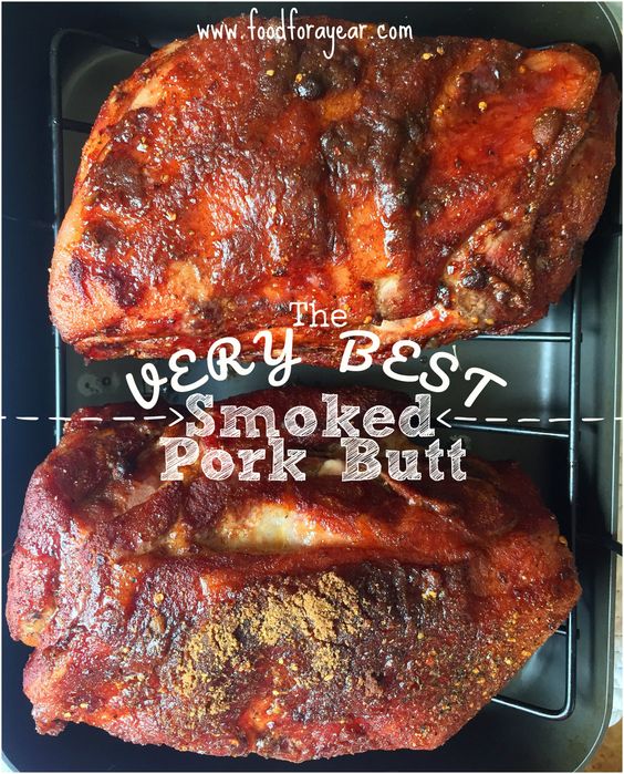 The VERY best smoked pork butt (secret to success - brining) www.foodforayear.com