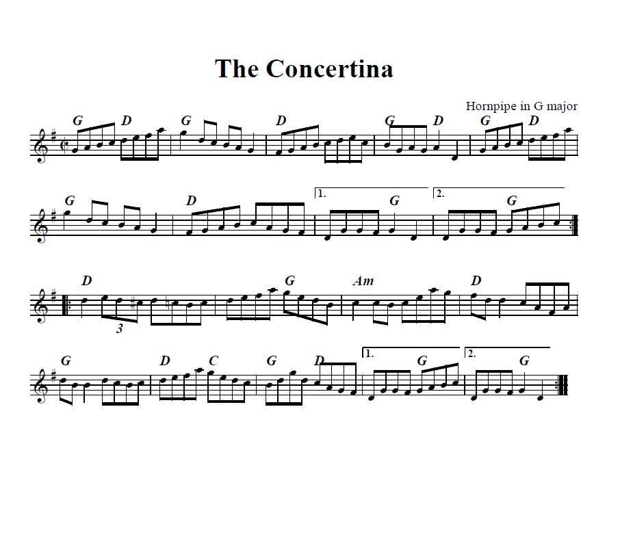 Bouzouki GDAE Concertina reel