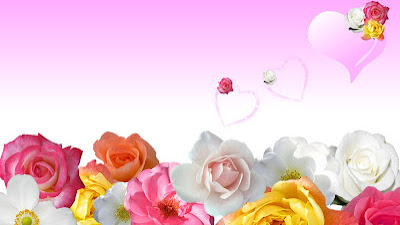 Wallpaper HD Roses & Love Hearts