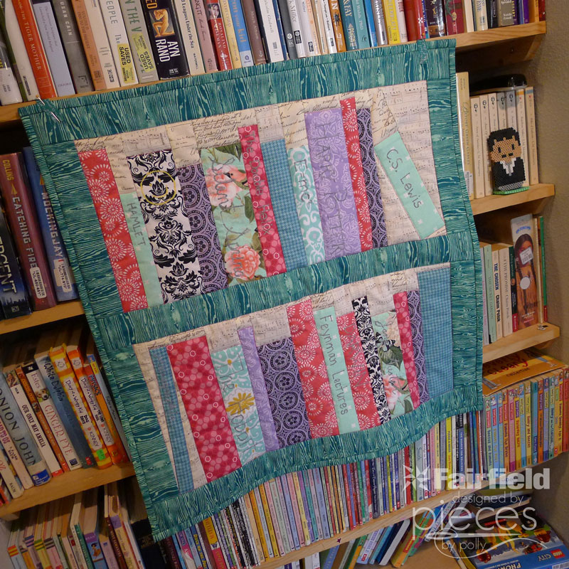 Pieces By Polly Spring Bookshelf Mini Quilt Tutorial