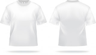 Download Baju putih satu set template (Lengan Pendek) Template Kaos PNG Trendi 2016