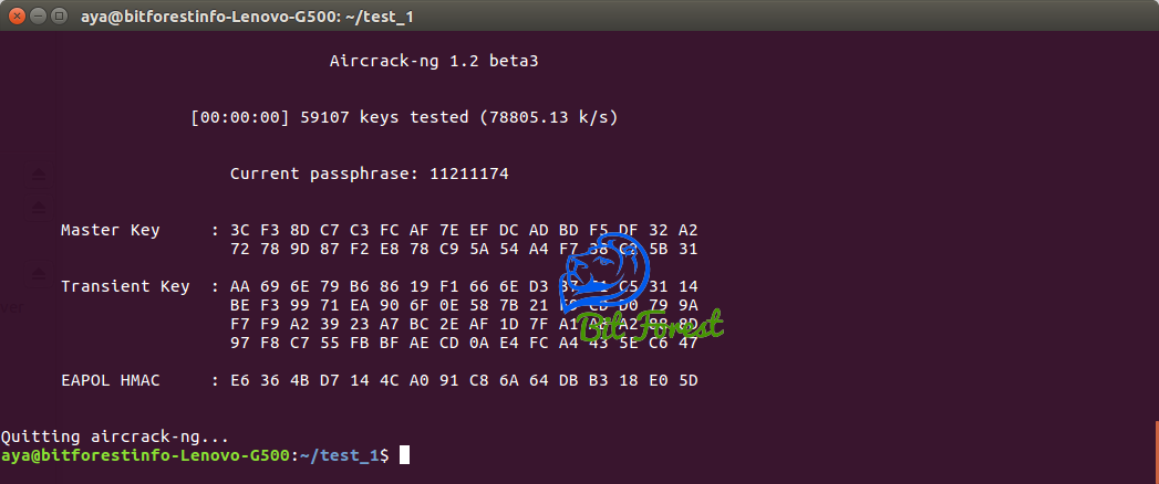 aircrack wpa2 hash capture