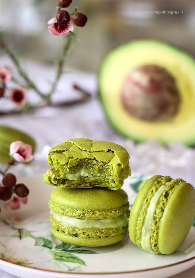 macarons de aguacate