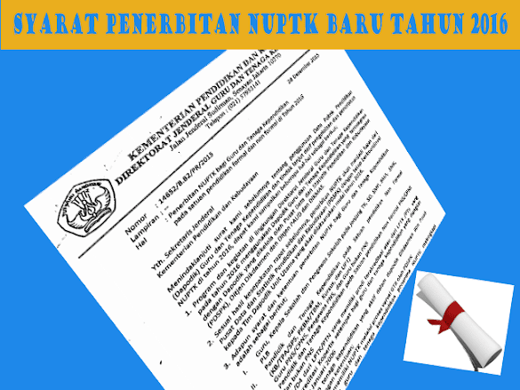 Syarat Penerbitan Nuptk Gres 2016 Dapodik Rujukan Sekolah Kita