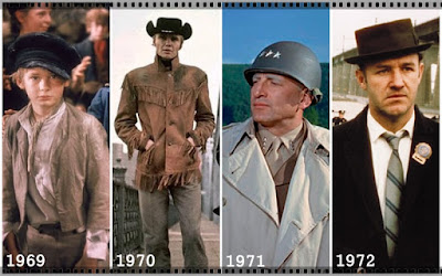 Vencedores do Oscar de Melhor Filme: anos 1969, 1970, 1971 e 1972