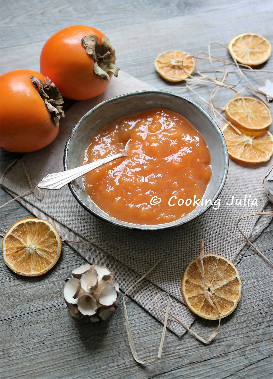 COOKING JULIA CONFITURE DE KAKIS À L'ORANGE