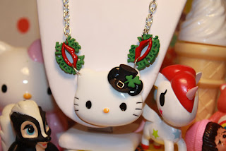 Hello Kitty Happy St Patrick's Day cute necklace