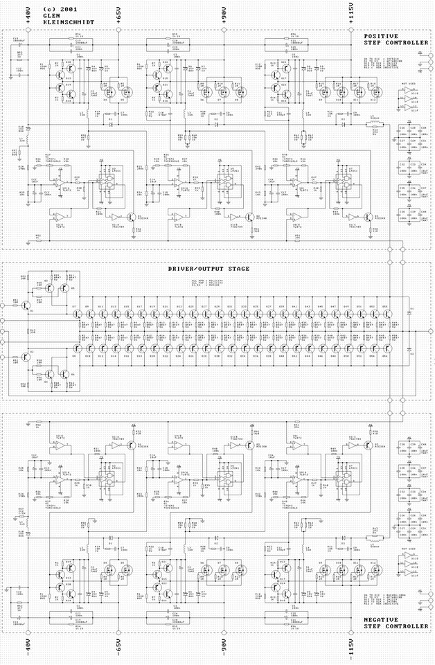 DK Tech PCB Audio Power AMPLIFIER SKEMA POWER AMP CLASS AB. CLASS H . OTL