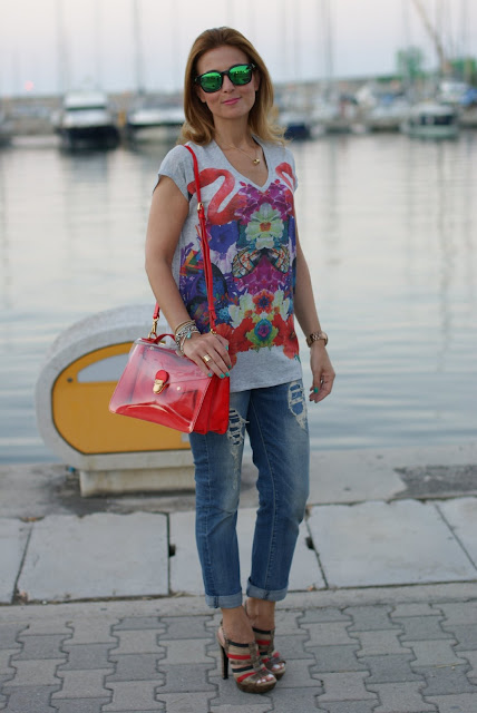 Flamingos blouse, transparent bag | Fashion and Cookies - fashion and ...