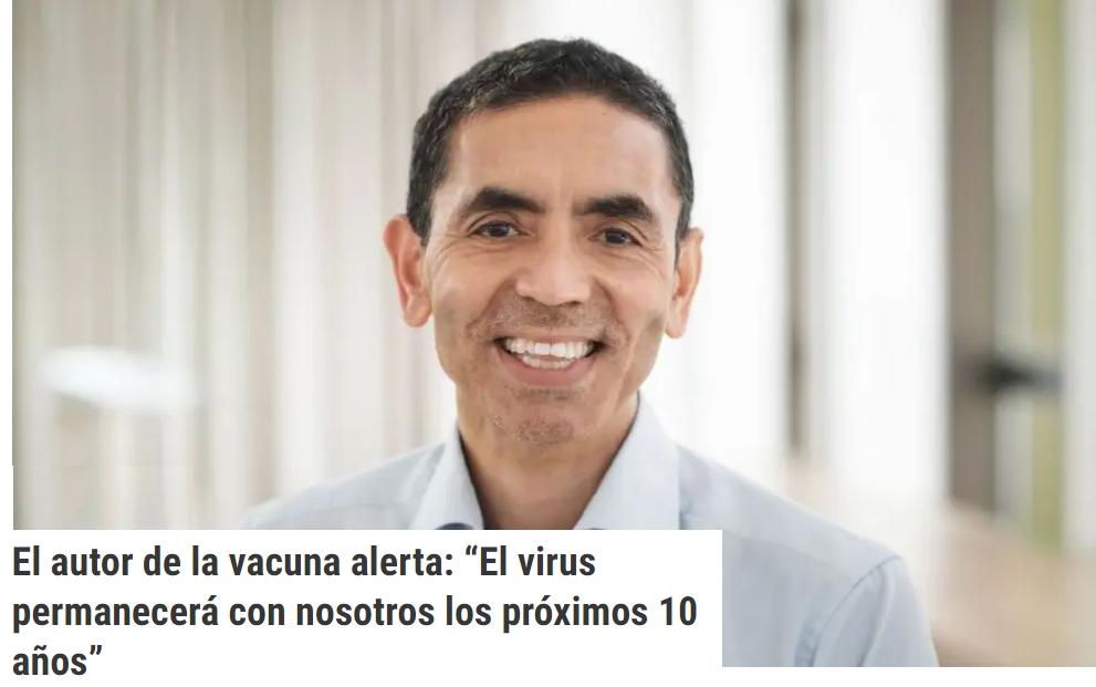 Autor de vacuna contra Covid-19 dice que debemos convivir una década con el virus