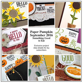 September 2016 Paper Pumpkin Bonus Ideas for "Something Good to Eat' by Julie Davison www.juliedavison.com