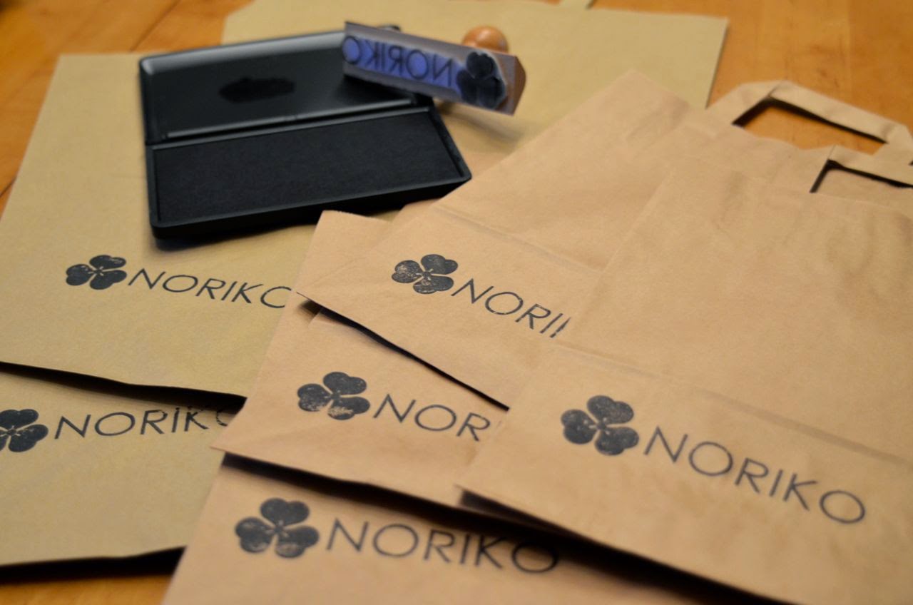 Noriko handmade Stempel zum Papiertüten bedrucken, DIY, Japan, Design