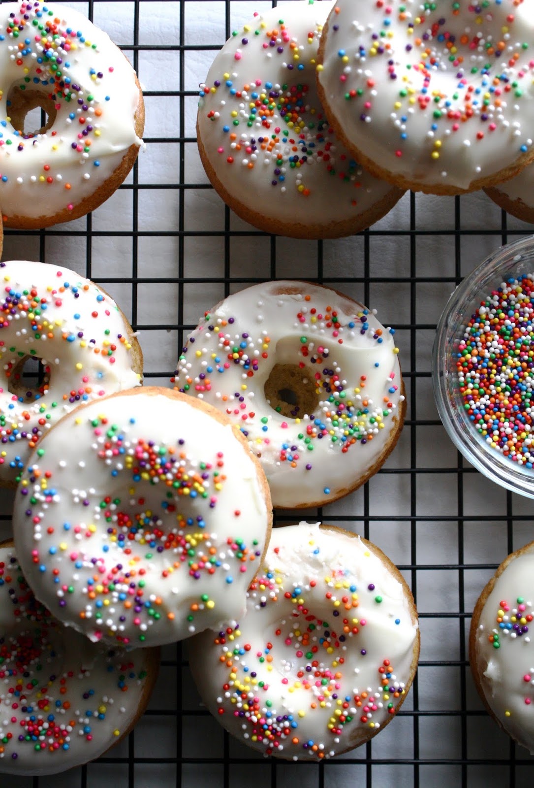 salted sugared spiced™ Mini Vanilla Bean Baked Cake Donuts w/ Icing