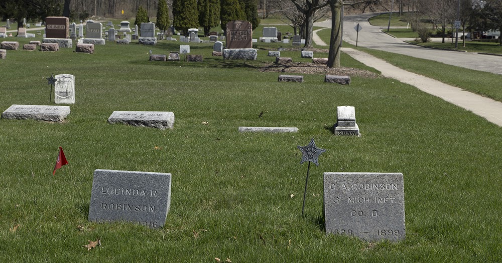 North American Cemeteries 3rd Michigan infantry burials in Oakwood Cemetery, Lowell, Michigan