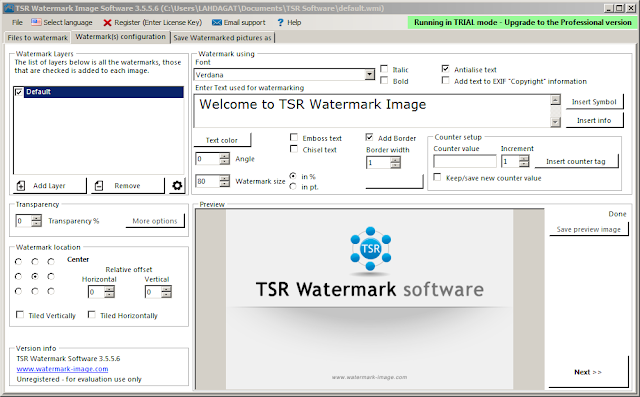 تحميل وتثبيت برنامج TSR WatermarkImage لحفظ الحقوق على الصور تحميل وتثبيت برنامج TSR WatermarkImage لحفظ الحقوق على الصور