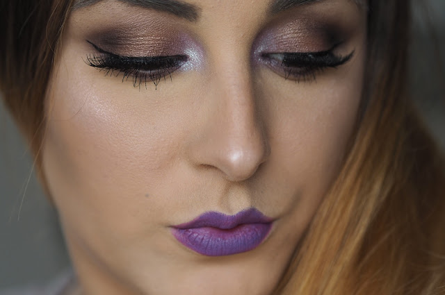 Purple makeup look