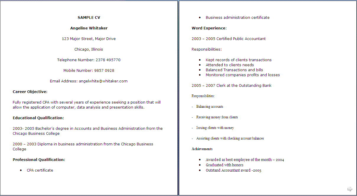 How To Write CV And CV Examples 2023 Updated Advices How To Write A 