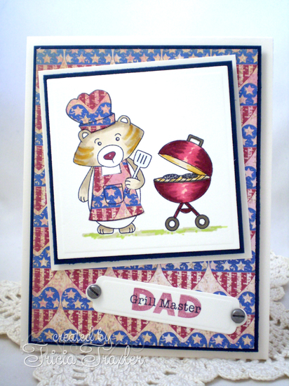 DAD Card by Tricia Traxler using Winston's BBQ stamp set  | Newton's Nook Designs