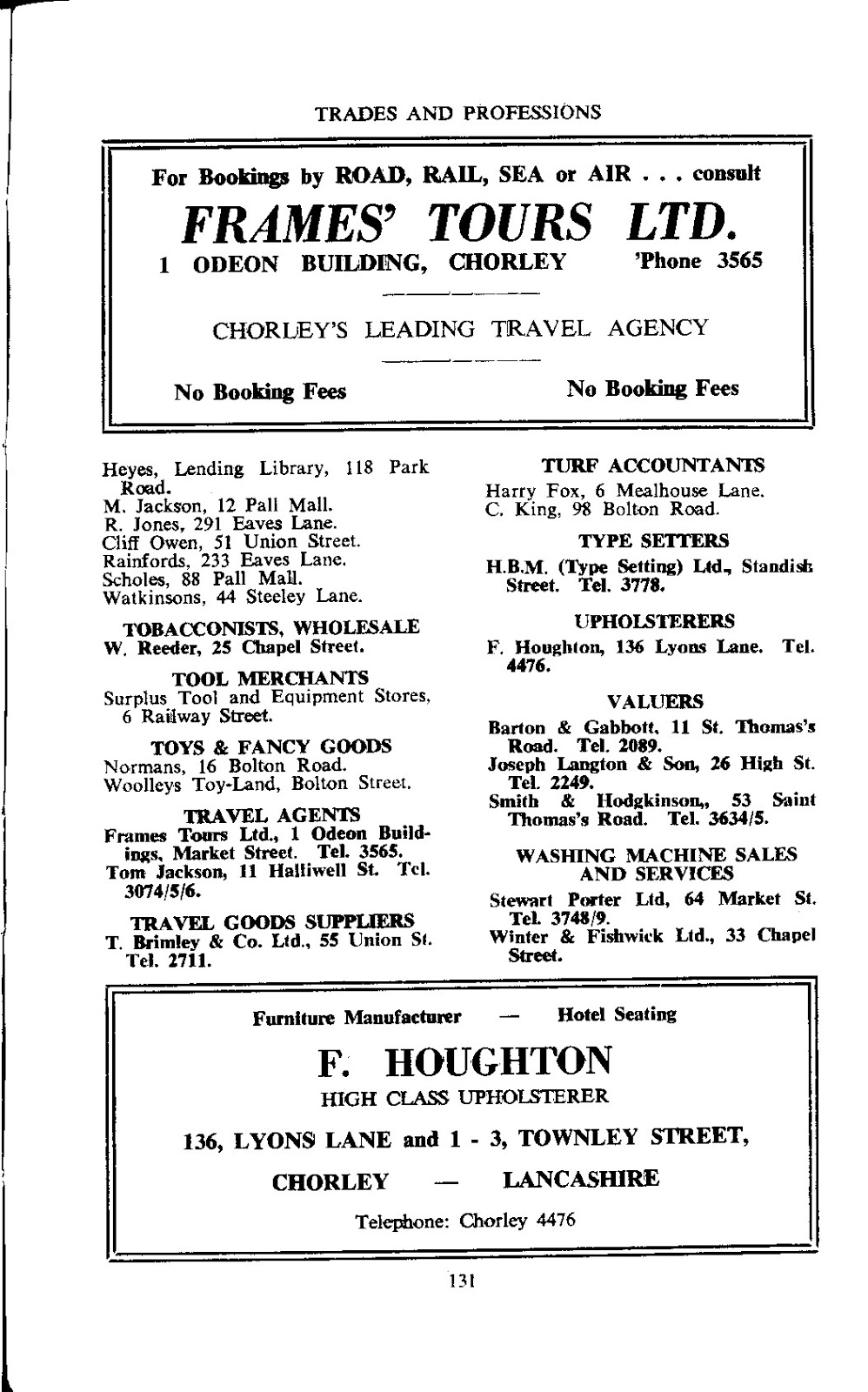 Chorley Commercial & Trade Directories 196465 Chorley & District