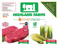 Highland Farms Flyer Weekly Specials - Back to School valid August 31 - September 6, 2017