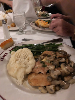 My chicken piccata with mashed potatoes and GREEN BEANS!