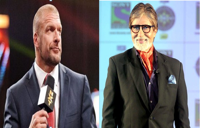 Triple H & Amitabh Bachchan Triple H Try to Spoken Amitabh Bachchan's Film Dialogue