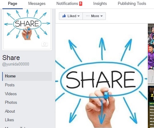 Tukar Nama Page Facebook Ke ‘Share’