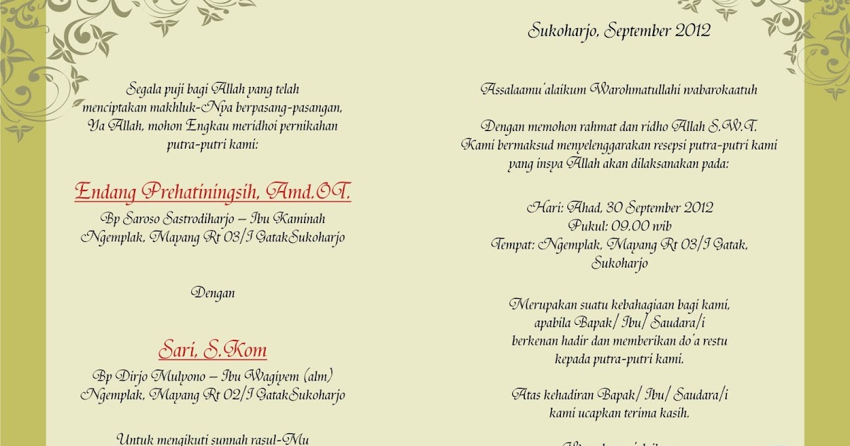 Desain Undangan Tonjokan