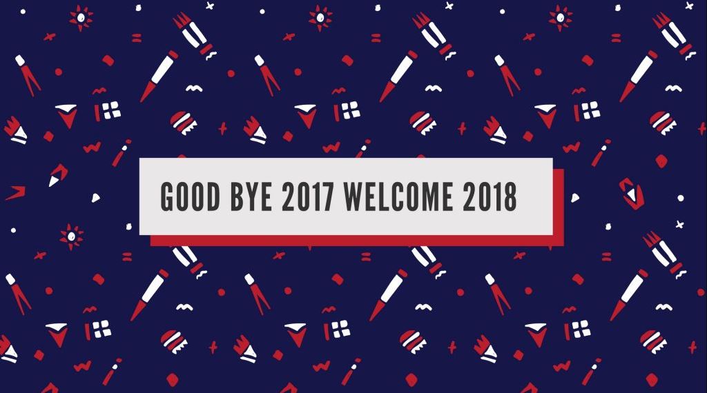 goodbye 2017 welcome 2018 photo image