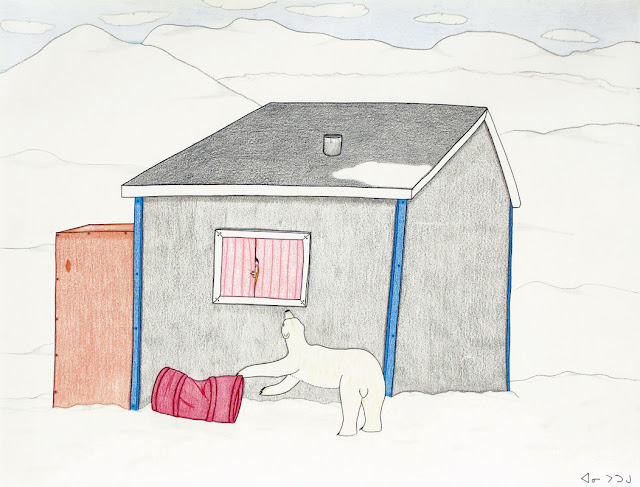 Annie Pootoogook, “Bear by the Window”, 2004 © Annie Pootoogook