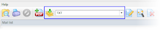 Eml Viewer Pro export profile list. Choose Txt from EML Viewer Pro export profile list.