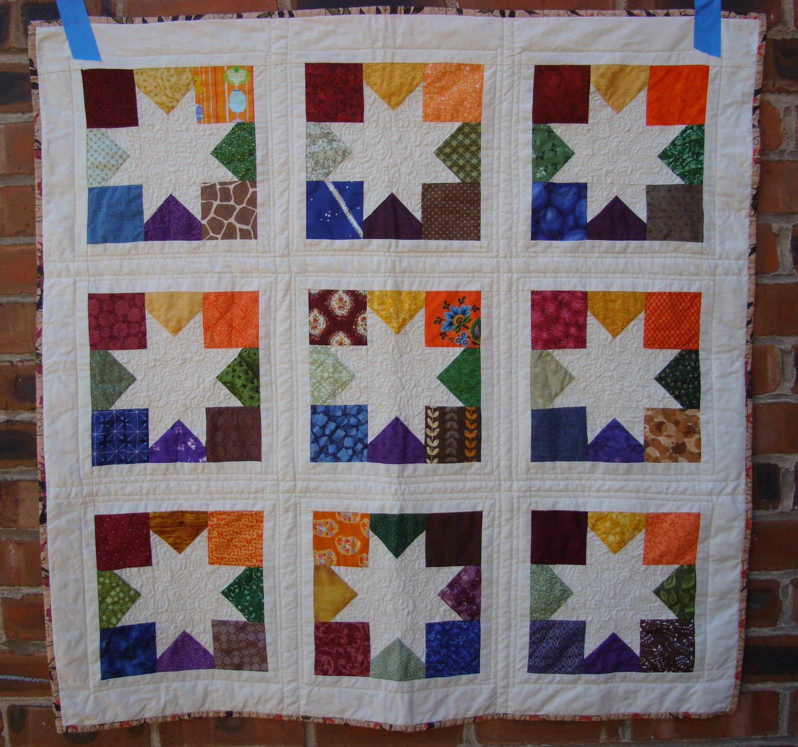 Not So Charming Rainbow Stars Quilt / CHARM ABOUT YOU