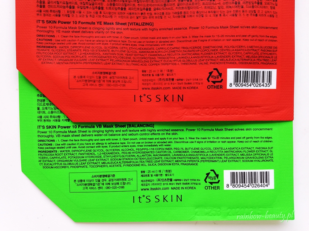 Maseczki w płachcie It's Skin its-skin-mask-sheet-vb-ye-power-10-formula-maseczka-w-plachcie