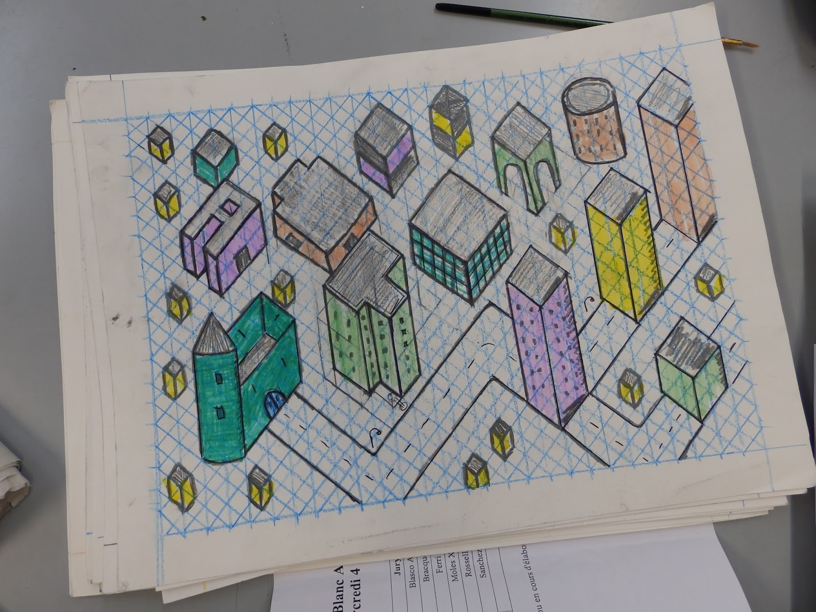 LES ARTS PLASTIQUES au lycée Comte de Foix: Perspective cavalière