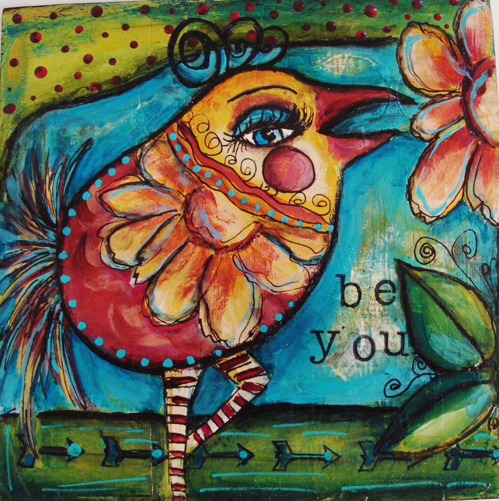 My Art Journal My Online Class With Jodi Ohl--Dirty Flirty Birds....and...More About My September Workshop