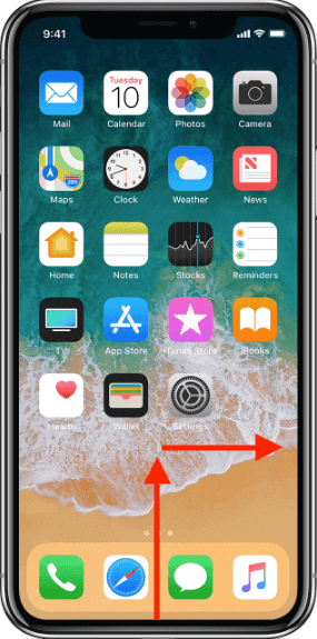 كيفية فتح مبدل التطبيقات App Switcher في ايفون X