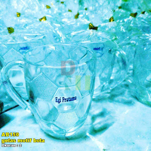 gelas motif bola