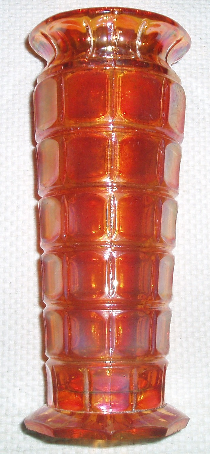 POTTERYANDGLASSART Rex, Eda Kristall Sweden Carnival Glass Vase 8