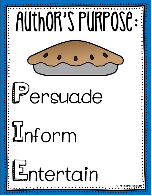 Classroom Freebies Too: Author's Purpose Posters