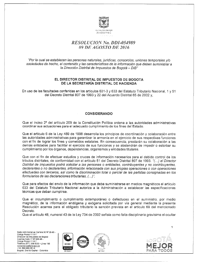 Resolucion Medios Magneticos 2015 2016 | pensamiento contable pdf resoluci 243 n no ddi 054989 de Resolucion Medios Magneticos 2015 2016 | pensamiento contable pdf resoluci 243 n no ddi 054989 de