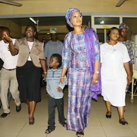 Photos: Ogun State First Lady Visits 9yr-Old Boy Chained By Father In Celestial Church