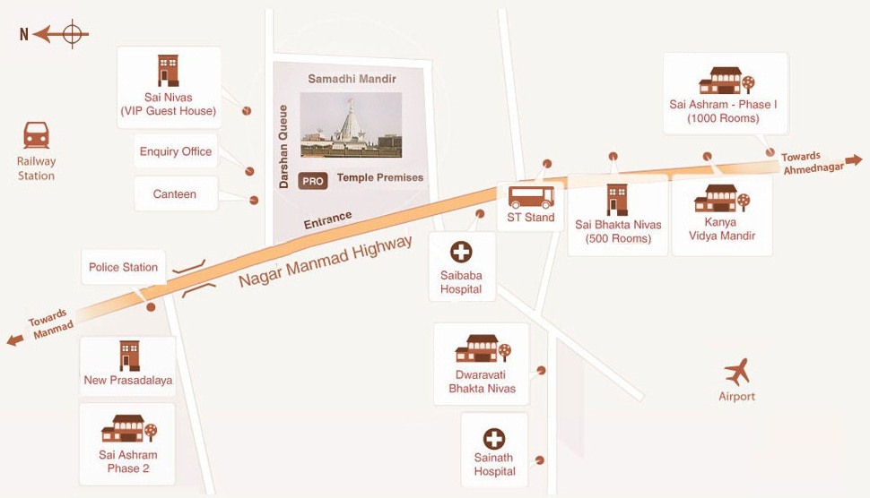 Shirdi Sai Baba Location Map Dharmo Rakshati Rakshitaha: Shri Shirdi Saibaba Temple Address,Route Map &  Contact Number, Shirdi, India