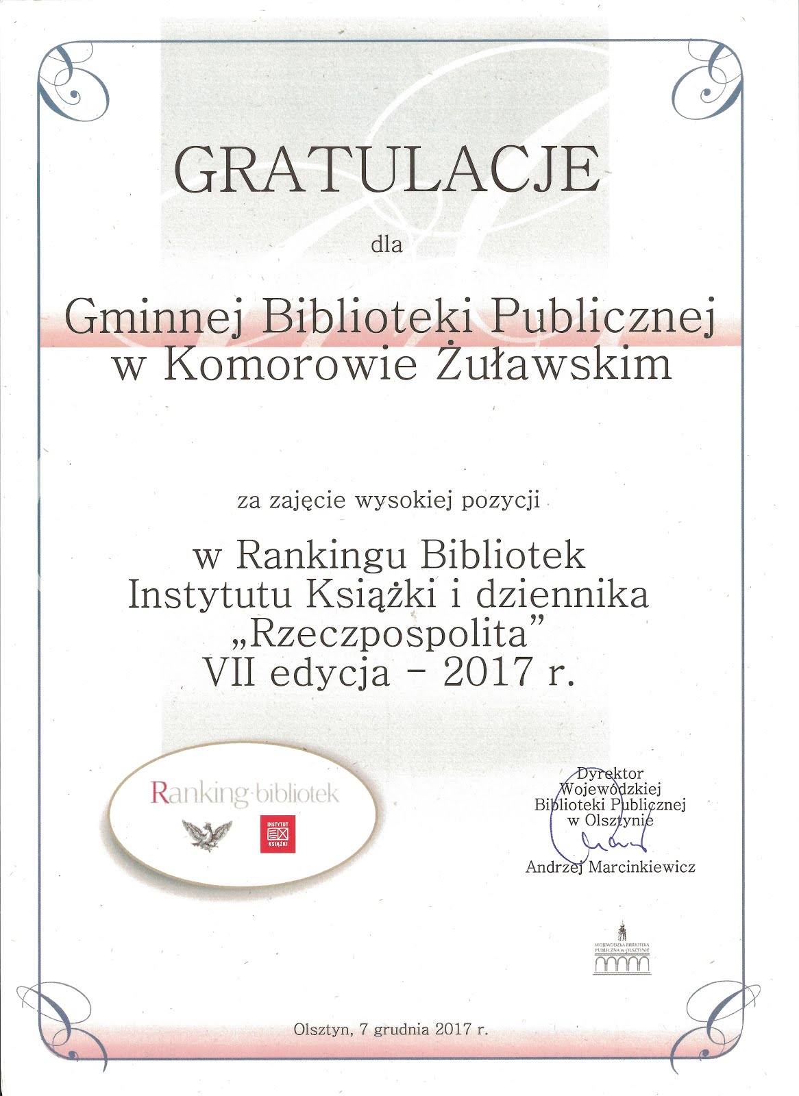 Ogólnopolski Ranking Bibliotek