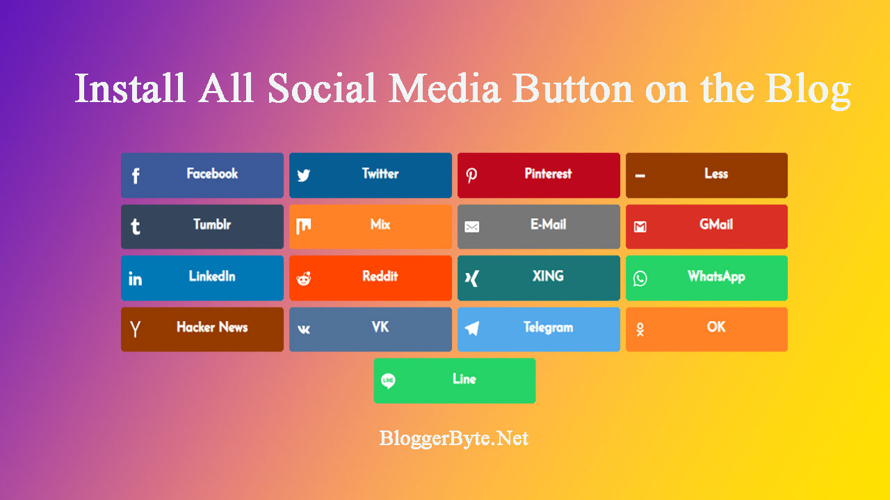 How to Install the All Social Media Share Button on the Blog How to Install the All Social Media Share Button on the Blog