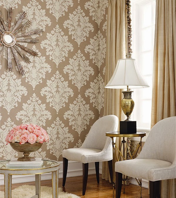 Curtains set with wallpapers