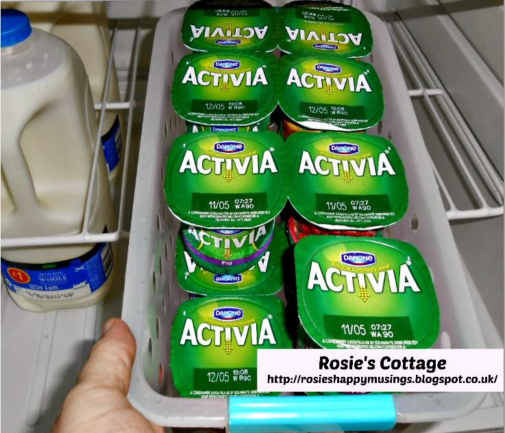 Rosie's Cottage Kitchen Organization Fridge Bins!