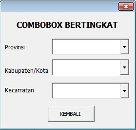 Materi Vba Excel Combobox Bertingkat Zaenal Ikhsan
